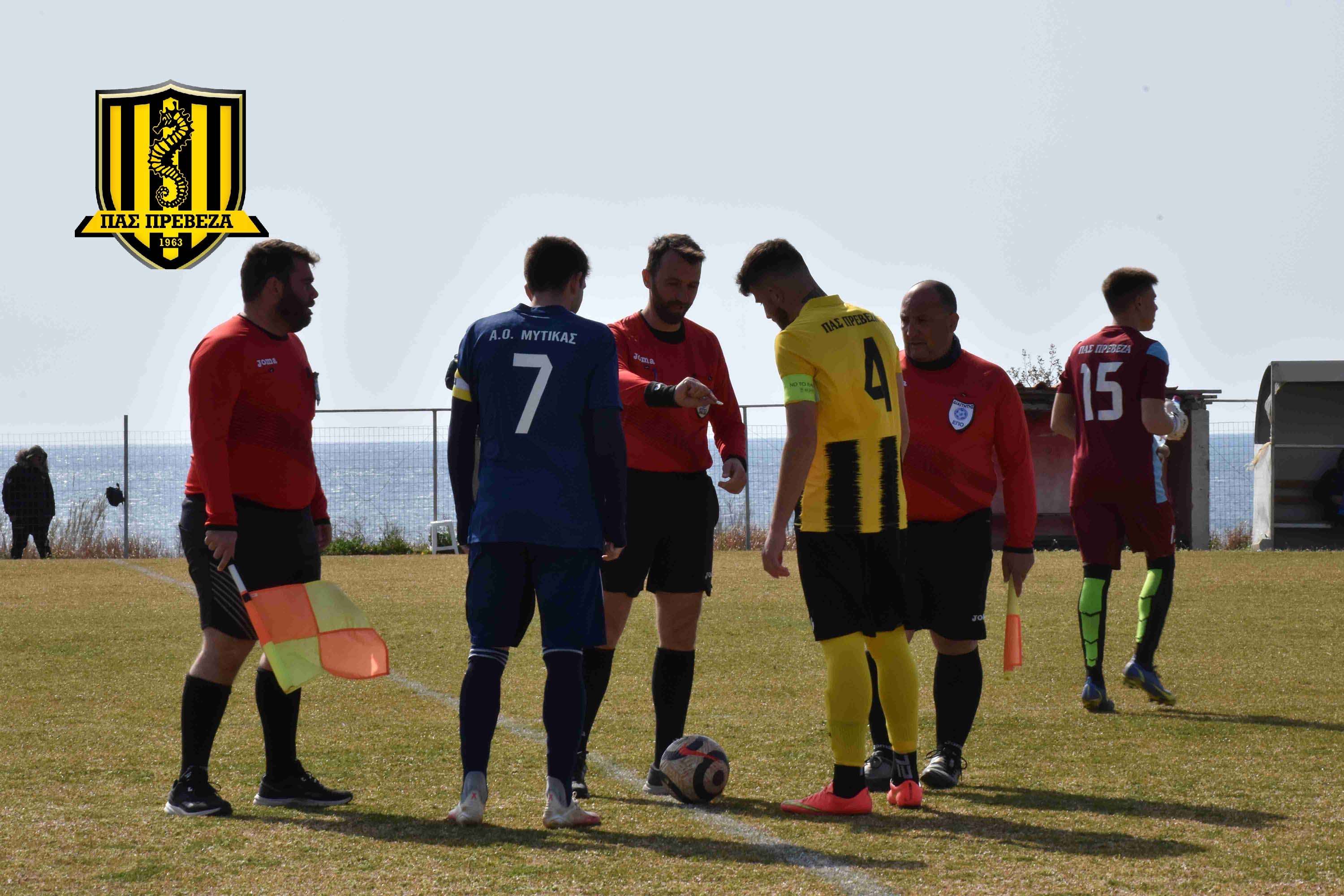 Με απουσίες ο ΠΑΣ Πρέβεζα κέρδισε 3-1 τον Μύτικα εκτός έδρας